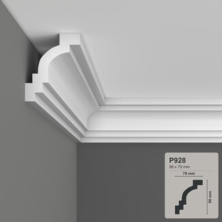 Grand Decor Plafondlijst P928 (98 x 79 mm), polyurethaan, lengte 2 m