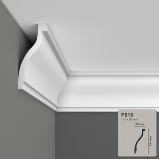 Grand Decor Ceiling moulding P918 (131 x 59 mm), polyurethane, length 2 m