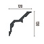 Grand Decor Cornice C755 (130 x 120 mm), polyurethane, length 2 m