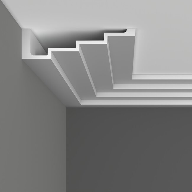 Grand Decor Steps ceiling moulding P886 (190 x 50 mm), polyurethane, length 2 m