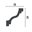 Grand Decor Cornice P829 (40 x 38 mm), polyurethane, length 2 m
