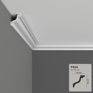 Grand Decor Cornice P824 (40 x 40 mm), polyurethane, length 2 m