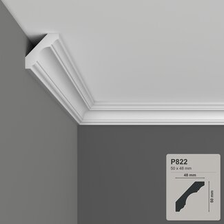 Grand Decor Plafondlijst P822 (50 x 48 mm), polyurethaan, lengte 2 m