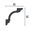 Grand Decor Cornice P810 (53 x 53 mm), polyurethane, length 2 m