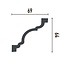 Grand Decor Cornice P819 (64 x 69 mm), polyurethane, length 2 m