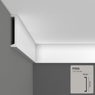 Grand Decor Kroonlijst P894 (110 x 20 mm), polyurethaan, lengte 2 m