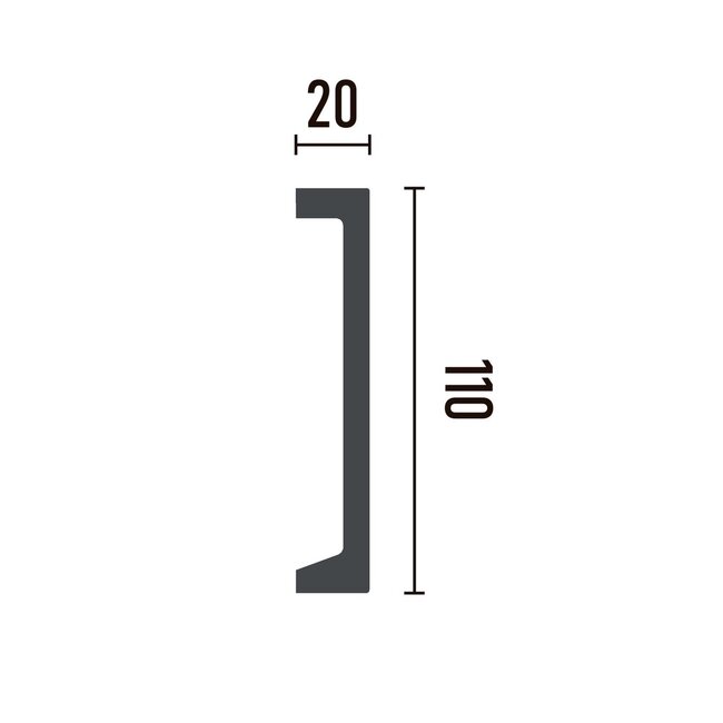 Grand Decor Cornice P894 (110 x 20 mm), polyurethane, length 2 m