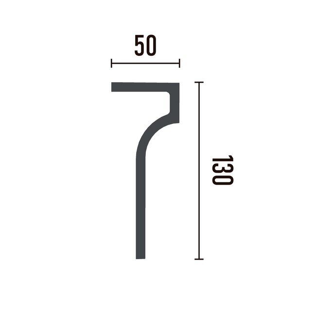 Grand Decor Curtain moulding P891 (130 x 50 mm), polyurethane, length 2 m