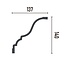 Grand Decor Cornice P811 (140 x 137 mm), polyurethane, length 2 m