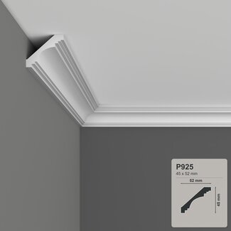 Grand Decor Cornice P925 / K234 (45 x 52 mm), polyurethane, length 2 m