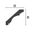Grand Decor Cornice P925 / K234 (45 x 52 mm), polyurethane, length 2 m
