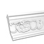 Grand Decor Cornice C748 (75 x 35 mm), polyurethane, length 2 m