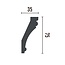 Grand Decor Cornice C748 (75 x 35 mm), polyurethane, length 2 m