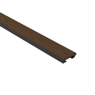 Mardom Decor Left end piece GROSSO L0504LT | Dark brown oak | 200 x 4.9 x 1.2 cm