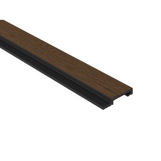 Mardom Decor Eindstuk rechts GROSSO L0504RT | Donkerbruin eiken | 200 x 6,5 x 1,2 cm