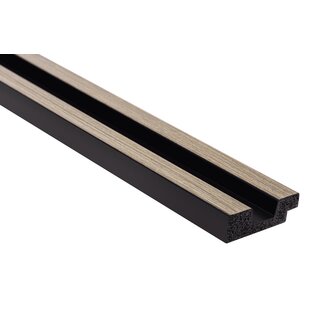 Mardom Decor Eindstuk links STRETTO L0103LT | Grijs eiken | 200 x 3,6 x 1,2 cm