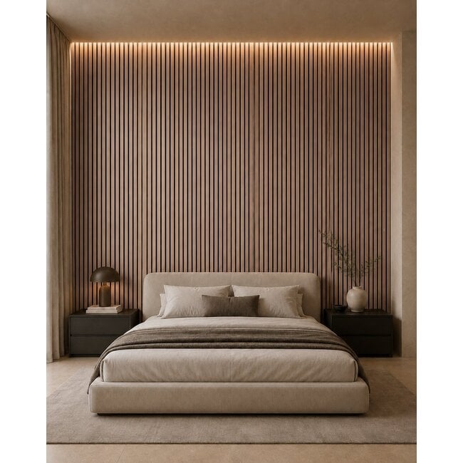 Mardom Decor 3D wall panel L0503T LAMELLI GROSSO | 12 cm wide | length 2 metres | Grey oak