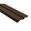 Mardom Decor 3D wall panel L0504T LAMELLI GROSSO | 12 cm wide | length 2 metres | Dark brown oak