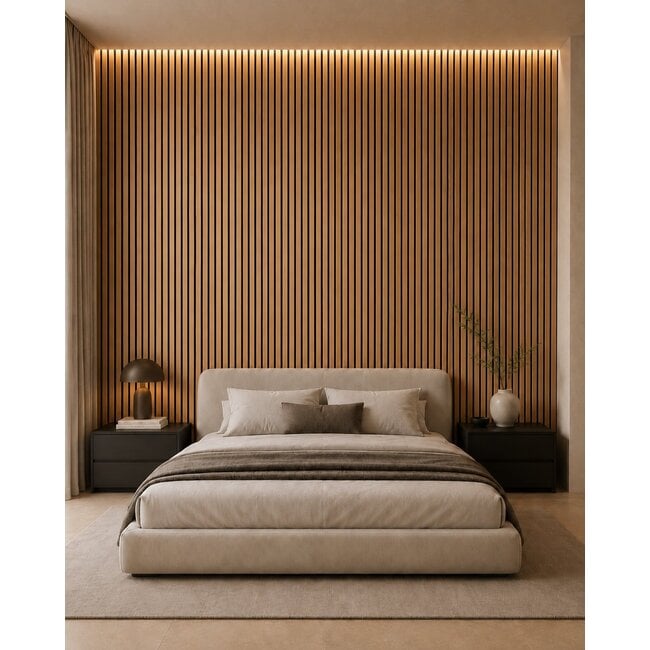 Mardom Decor 3D wall panel L0505T LAMELLI GROSSO | 12 cm wide | length 2 metres | Natural oak