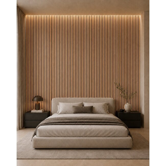 Mardom Decor 3D Wall Panel L0506T LAMELLI GROSSO | 12 cm breed | lengte 2 meter | Klassiek eiken