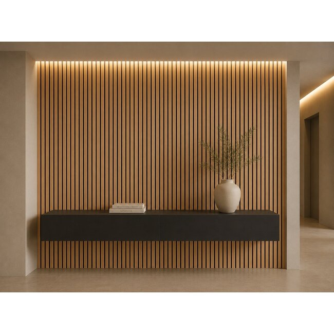 Mardom Decor 3D Wall Panel L0506T LAMELLI GROSSO | 12 cm breed | lengte 2 meter | Klassiek eiken