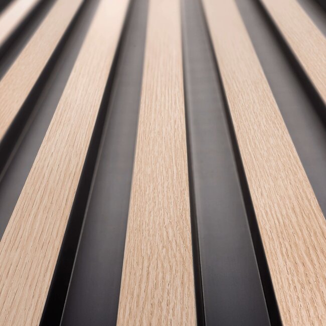 Mardom Decor 3D wall panel L0302T LAMELLI LARGO | 11.5 cm wide | length 2 metres | Light oak