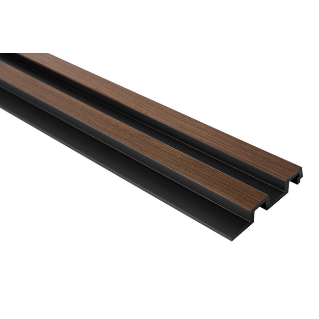 Mardom Decor 3D wall panel L0304T LAMELLI LARGO | 11.5 cm wide | length 2 metres | Dark brown oak