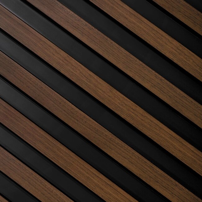 Mardom Decor 3D wall panel L0304T LAMELLI LARGO | 11.5 cm wide | length 2 metres | Dark brown oak