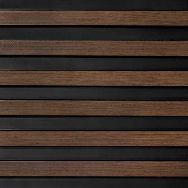 Mardom Decor 3D wall panel L0304T LAMELLI LARGO | 11.5 cm wide | length 2 metres | Dark brown oak