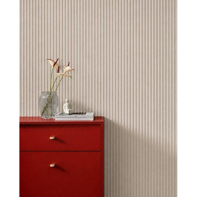 Mardom Decor 3D wall panel L0201TK LAMELLI MEDIO | 12.1 cm wide | length 2 metres | Cashmere