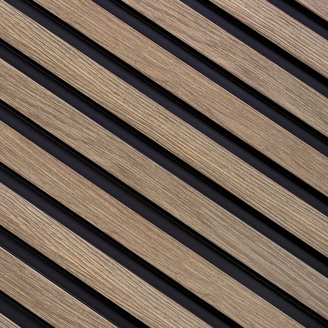 Mardom Decor 3D wall panel L0203T LAMELLI MEDIO | 12.1 cm wide | length 2 metres | Grey oak