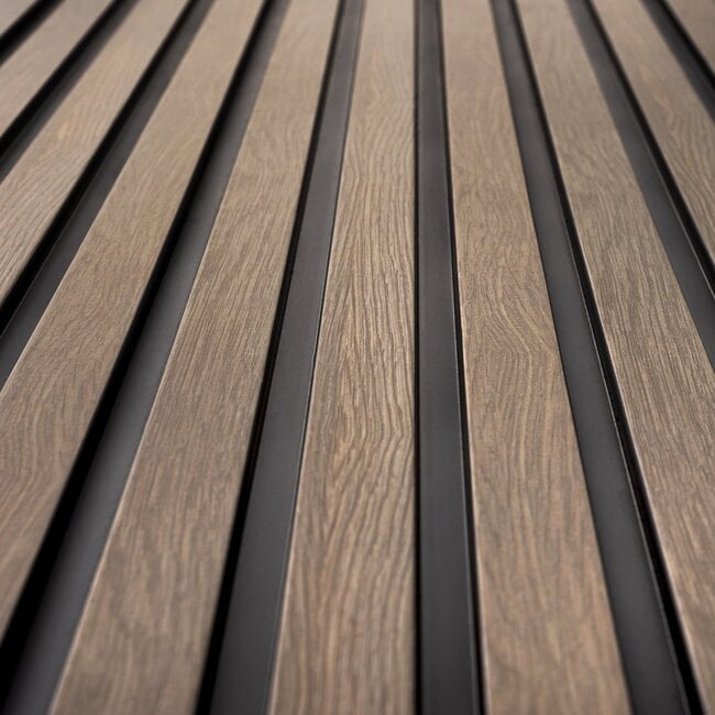 Mardom Decor 3D wall panel L0203T LAMELLI MEDIO | 12.1 cm wide | length 2 metres | Grey oak