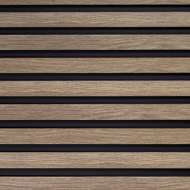 Mardom Decor 3D wall panel L0203T LAMELLI MEDIO | 12.1 cm wide | length 2 metres | Grey oak