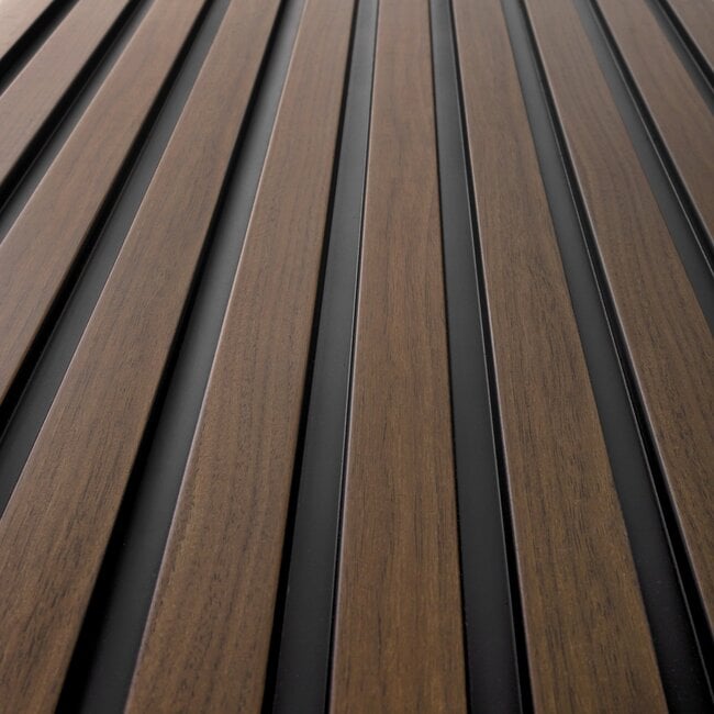 Mardom Decor 3D wall panel L0204T LAMELLI MEDIO | 12.1 cm wide | length 2 metres | Dark brown oak
