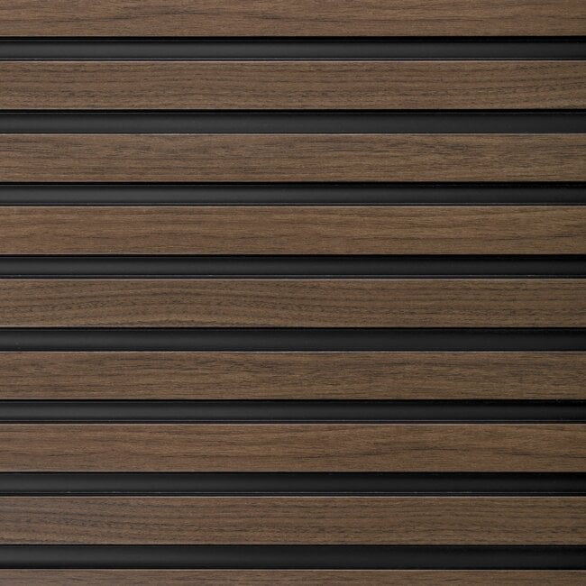 Mardom Decor 3D wall panel L0204T LAMELLI MEDIO | 12.1 cm wide | length 2 metres | Dark brown oak