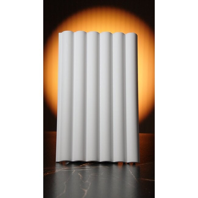 Mardom Decor 3D wall panel L0401T LAMELLI SERENO | 12 cm wide | length 2 metres | White