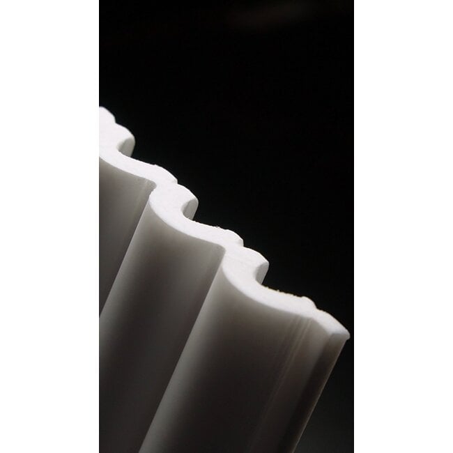 Mardom Decor 3D wall panel L0401T LAMELLI SERENO | 12 cm wide | length 2 metres | White