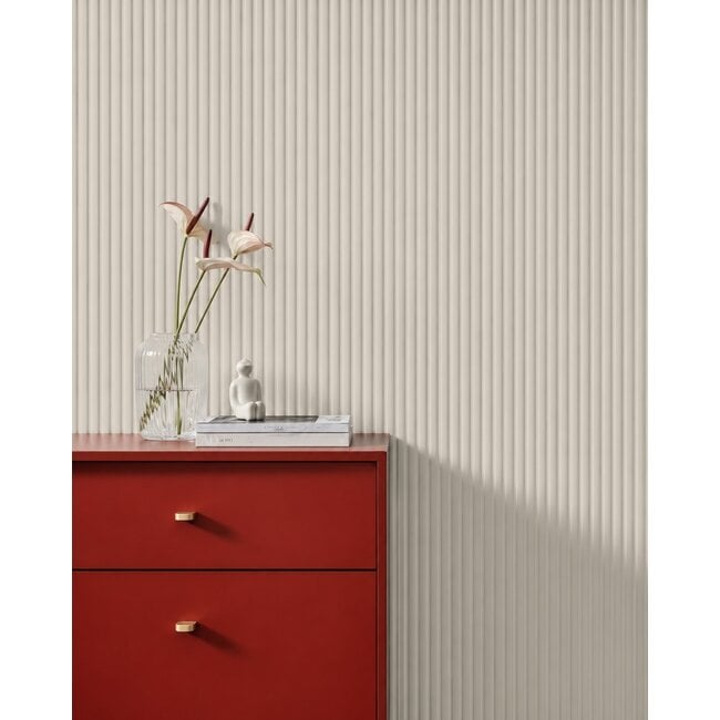 Mardom Decor 3D wall panel L0101TK LAMELLI STRETTO | 12 cm wide | length 2 metres | Cashmere