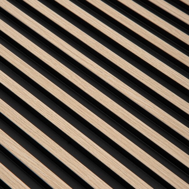 Mardom Decor 3D wall panel L0102T LAMELLI STRETTO | 12 cm wide | length 2 metres | Light oak