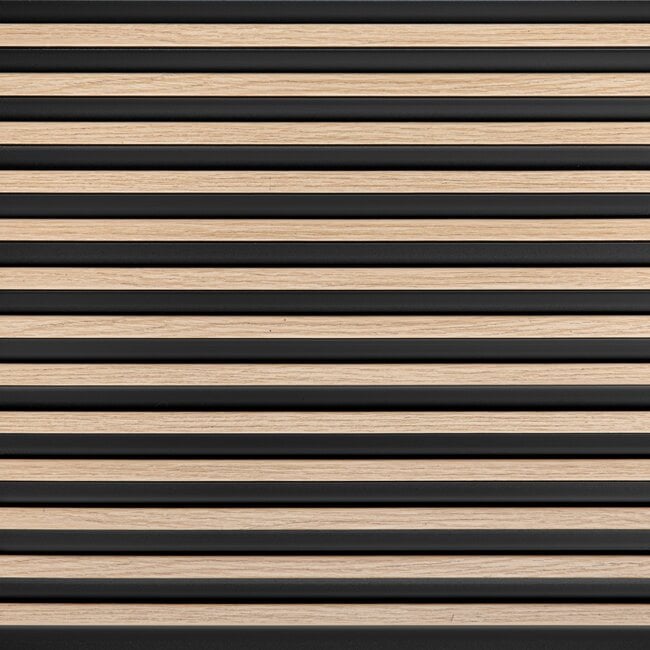 Mardom Decor 3D wall panel L0102T LAMELLI STRETTO | 12 cm wide | length 2 metres | Light oak