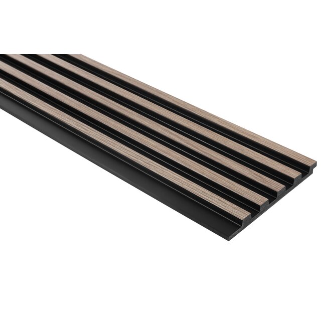 Mardom Decor 3D wall panel L0103T LAMELLI STRETTO | 12 cm wide | length 2 metres | Grey oak