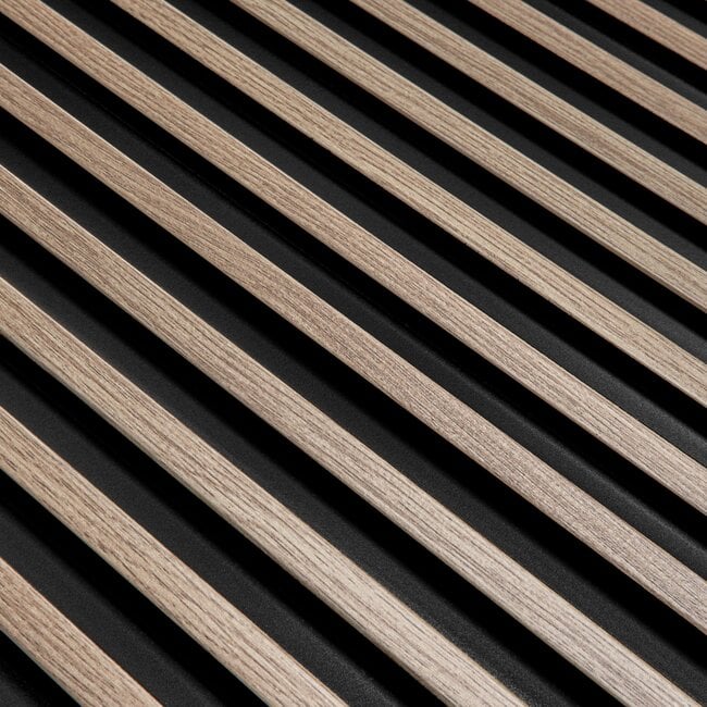 Mardom Decor 3D wall panel L0103T LAMELLI STRETTO | 12 cm wide | length 2 metres | Grey oak