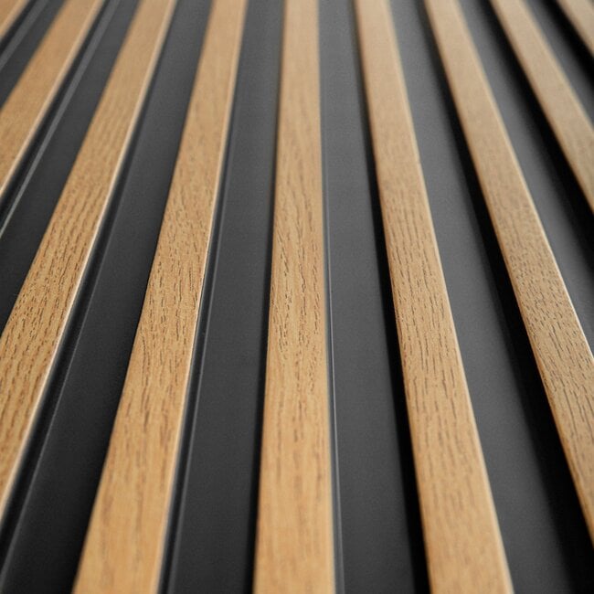 Mardom Decor 3D wall panel L0105T LAMELLI STRETTO | 12 cm wide | length 2 metres | Natural oak