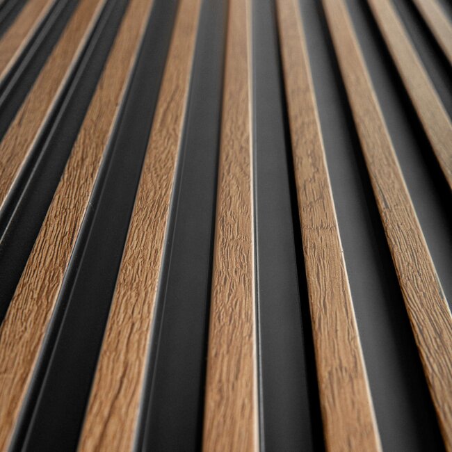 Mardom Decor 3D wall panel L0106T LAMELLI STRETTO | 12 cm wide | length 2 metres | Classic oak