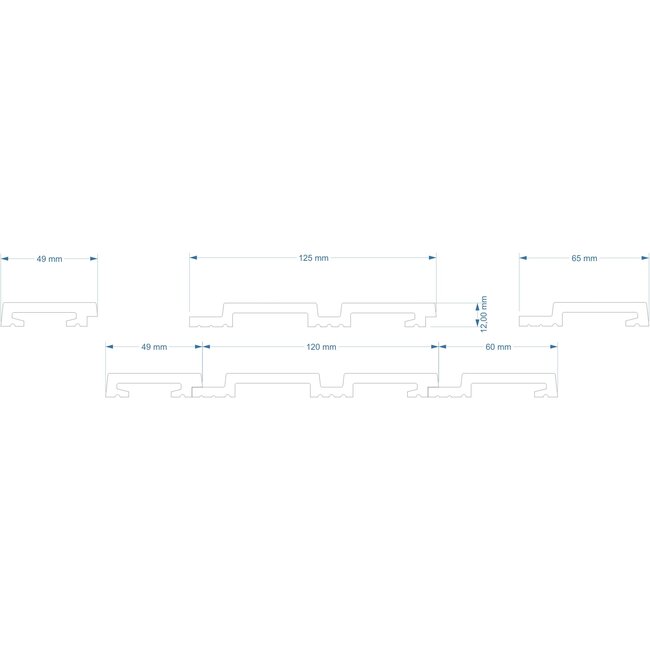 Mardom Decor Eindstuk links GROSSO L0504LT | Donkerbruin eiken | 200 x 4,9 x 1,2 cm