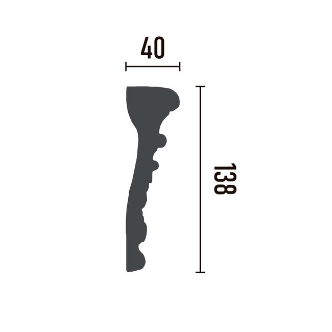 Grand Decor Panel moulding CR708 (138 x 40 mm), polyurethane, length 2 m