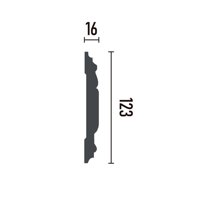Grand Decor Panel moulding CR746 (126 x 14 mm), polyurethane, length 2 m