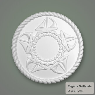 Grand Decor Ceiling rose REGATTA SAILBOATS diameter 46.0 cm nursery / children's room