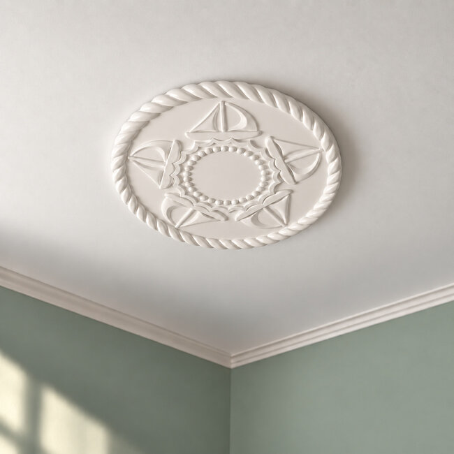 Grand Decor Ceiling rose REGATTA SAILBOATS diameter 46.0 cm nursery / children's room