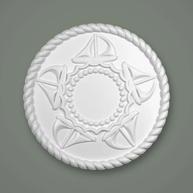 Grand Decor Ceiling rose REGATTA SAILBOATS diameter 46.0 cm nursery / children's room